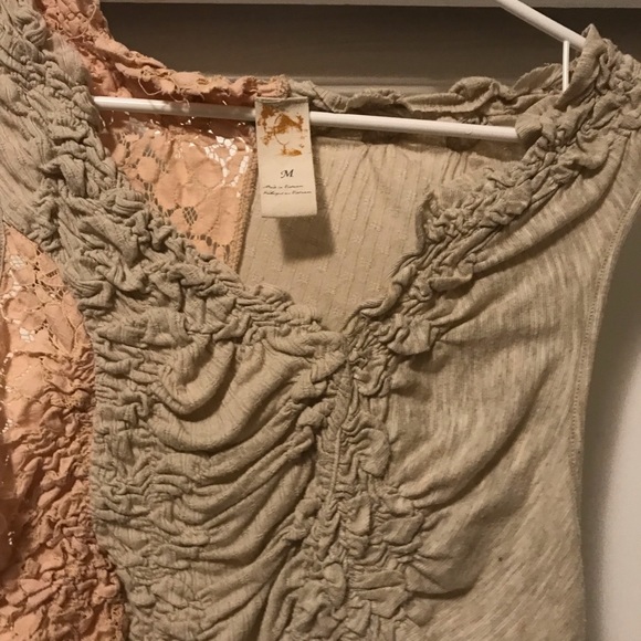 Anthropologie Beige Peach Sleeveless Top Medium - Picture 7 of 8